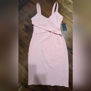 Armani Exchange AX Pink Dress Blush NWT Medium Dress Cross Bodice